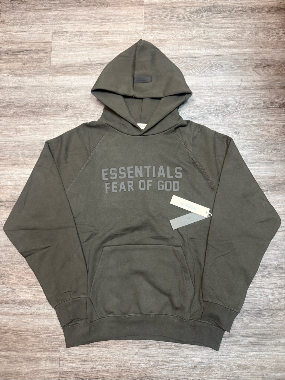 Fw22 fear of god essentials Off Black hoodie